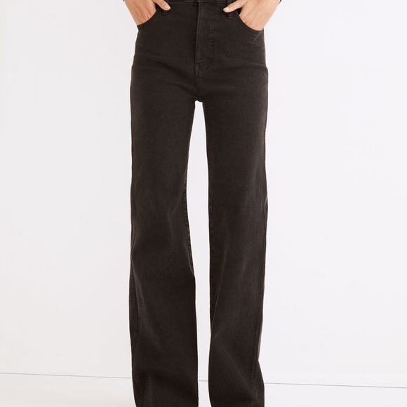 Madewell 11” High Rise Flare Black (Crossan Wash) 27 - Picture 4 of 16